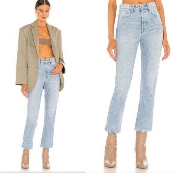 GRLFRND Denim - GRLFRND Karolina High Rise Straight Crop Jeans 28 Ventura